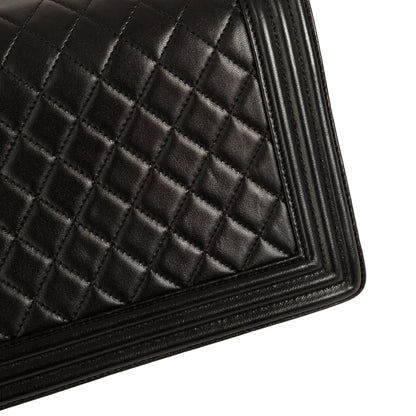 Chanel Black Lambskin Large Boy Bag