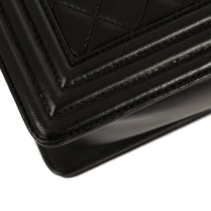 Chanel Black Lambskin Large Boy Bag