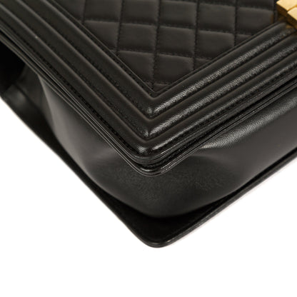 Chanel Black Lambskin Large Boy Bag