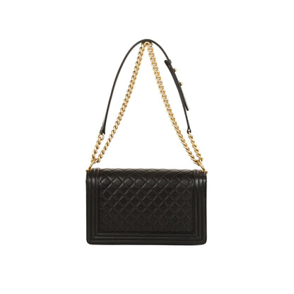 Chanel Black Lambskin Large Boy Bag