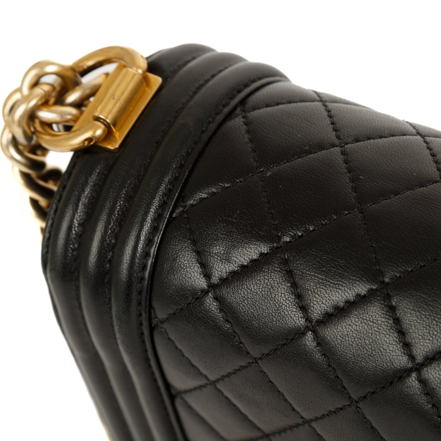 Chanel Black Lambskin Large Boy Bag