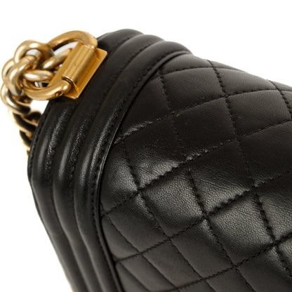 Chanel Black Lambskin Large Boy Bag
