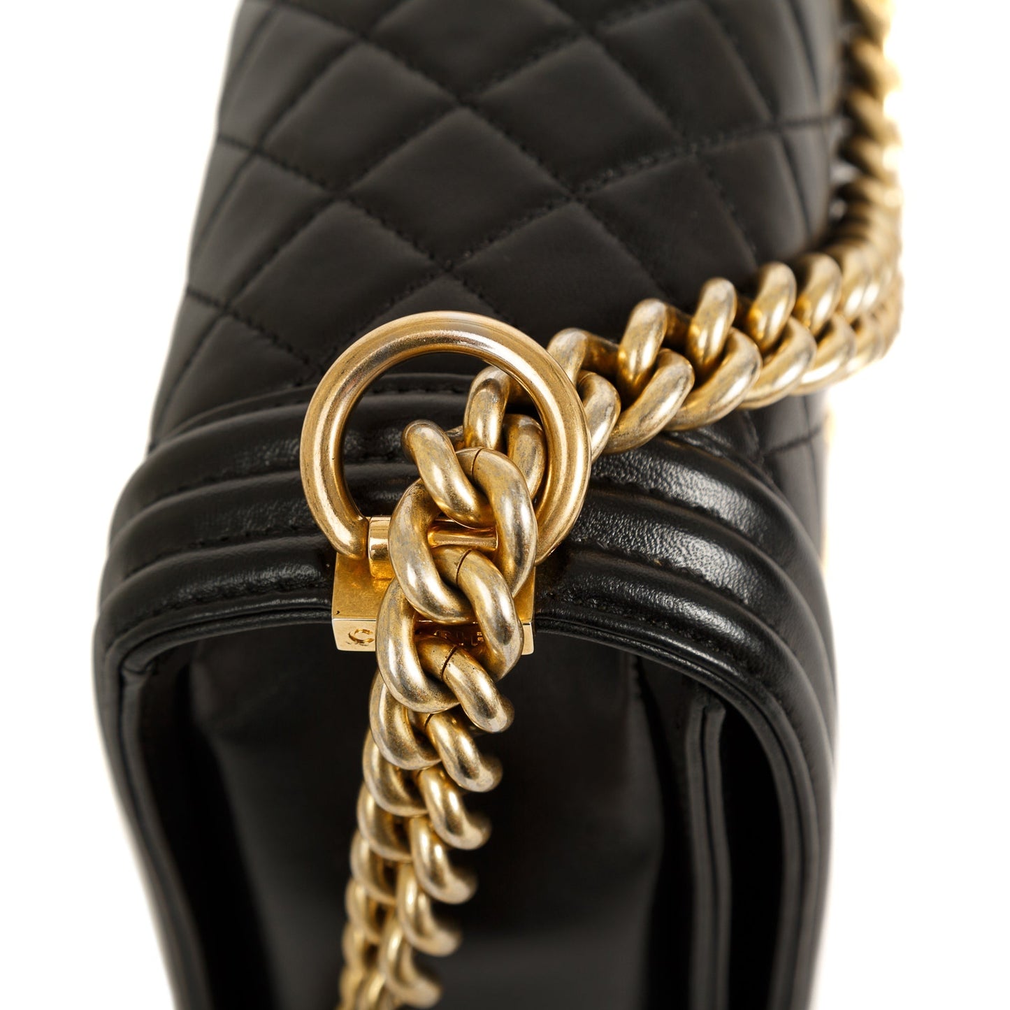 Chanel Black Lambskin Large Boy Bag