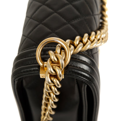 Chanel Black Lambskin Large Boy Bag