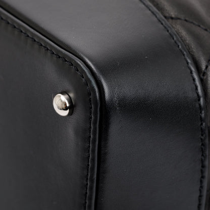 Chanel Black Lambskin Leather CC Soft Charm Tote