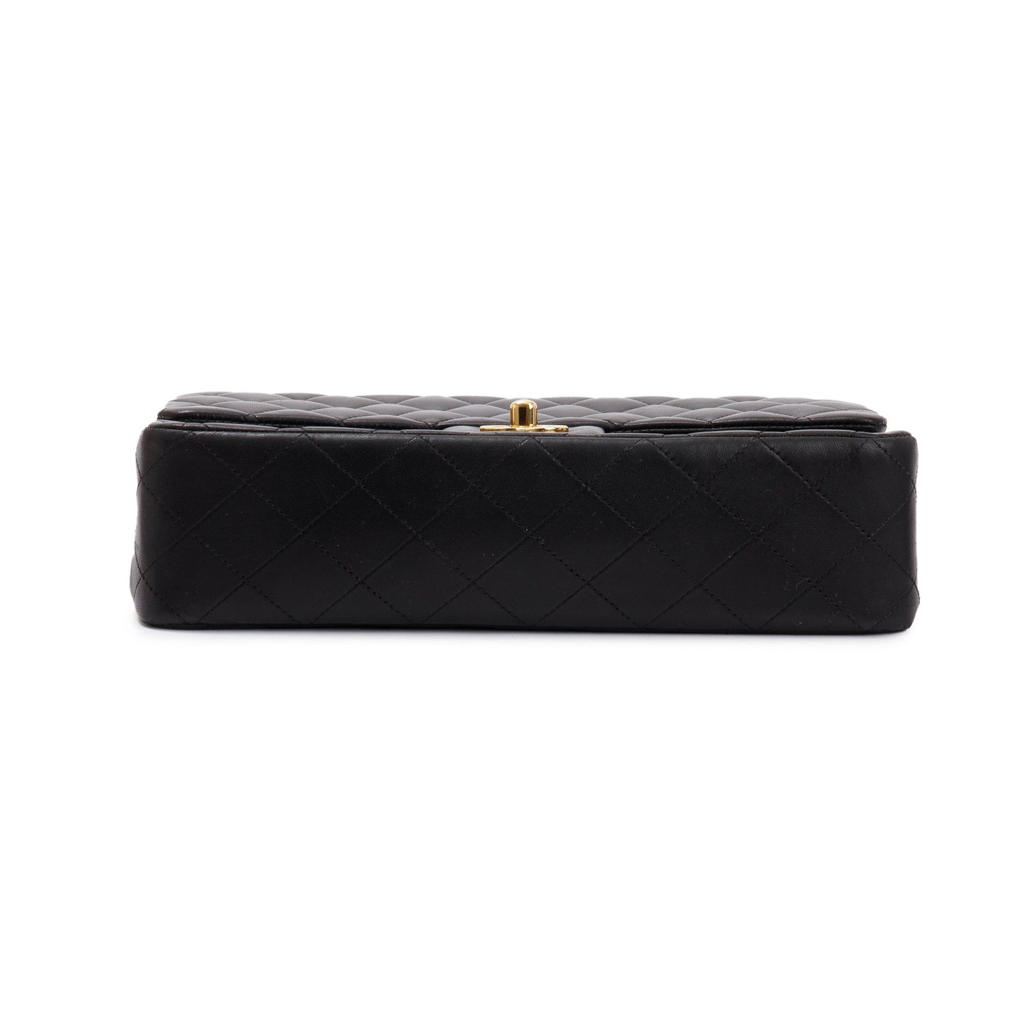 Chanel Black Lambskin Leather Classic Medium Double Flap Bag
