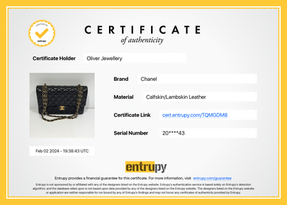 Chanel Black Lambskin Leather Classic Medium Double Flap Bag