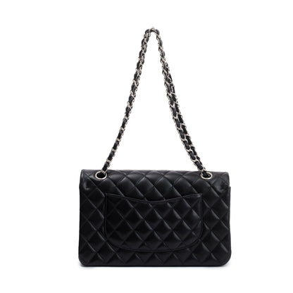 Chanel Black Lambskin Leather Classic Medium Double Flap Bag