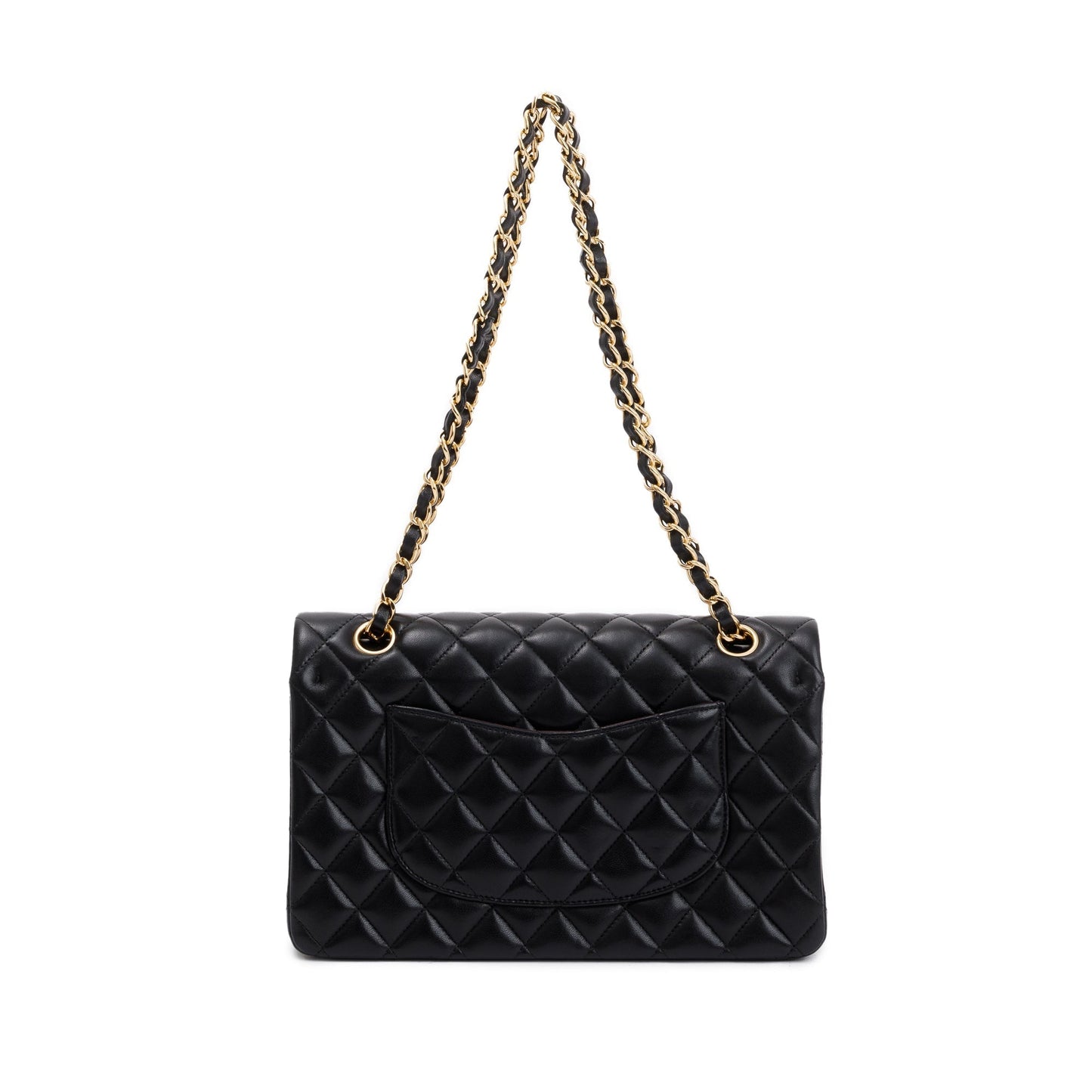 Chanel Black Lambskin Leather Classic Medium Double Flap Bag