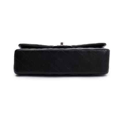 Chanel Black Lambskin Leather Classic Medium Double Flap Bag