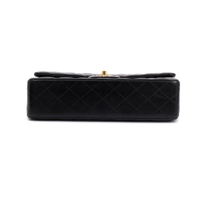 Chanel Black Lambskin Leather Classic Medium Double Flap Bag