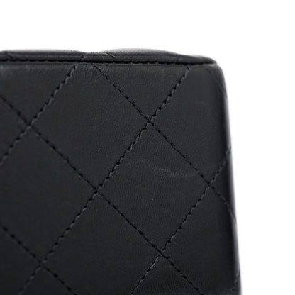 Chanel Black Lambskin Leather Classic Medium Double Flap Bag
