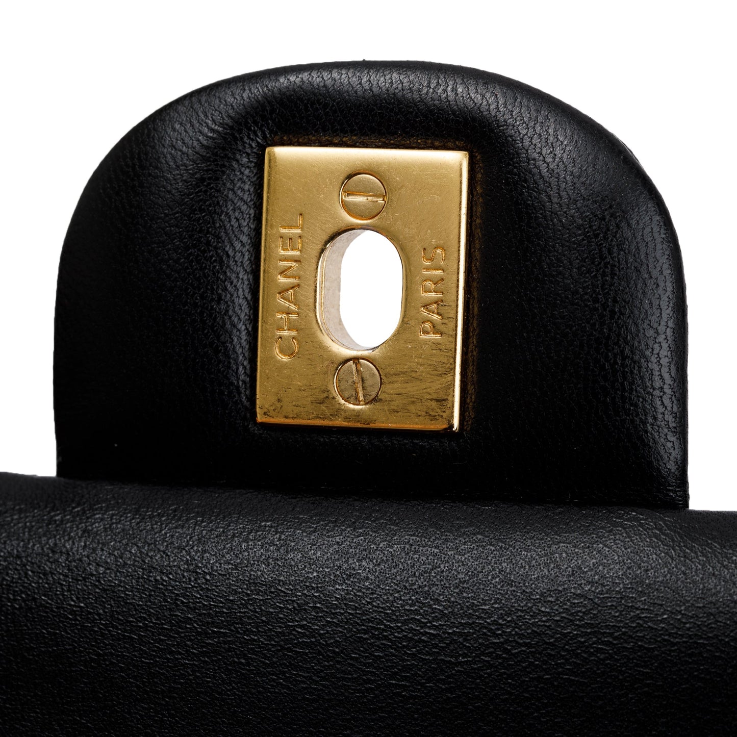 Chanel Black Lambskin Leather Classic Medium Double Flap Bag