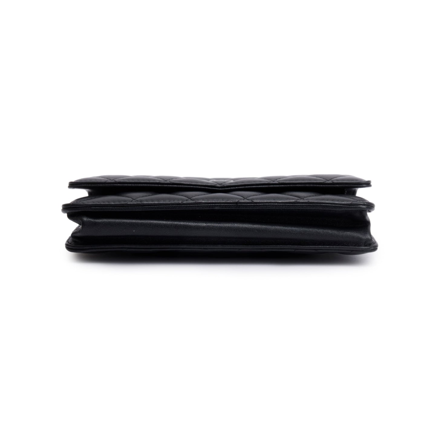 Chanel Black Lambskin Leather Classic Wallet on Chain