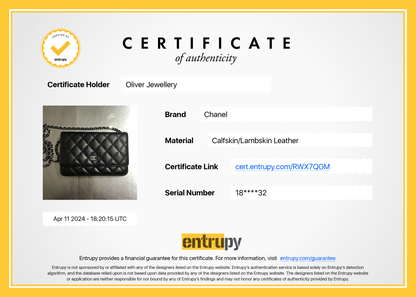 Chanel Black Lambskin Leather Classic Wallet on Chain