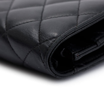 Chanel Black Lambskin Leather Classic Wallet on Chain
