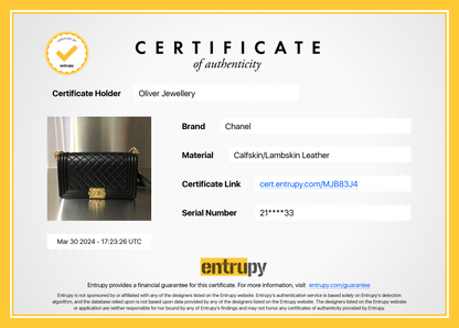 Chanel Black Lambskin Leather Medium Boy Bag