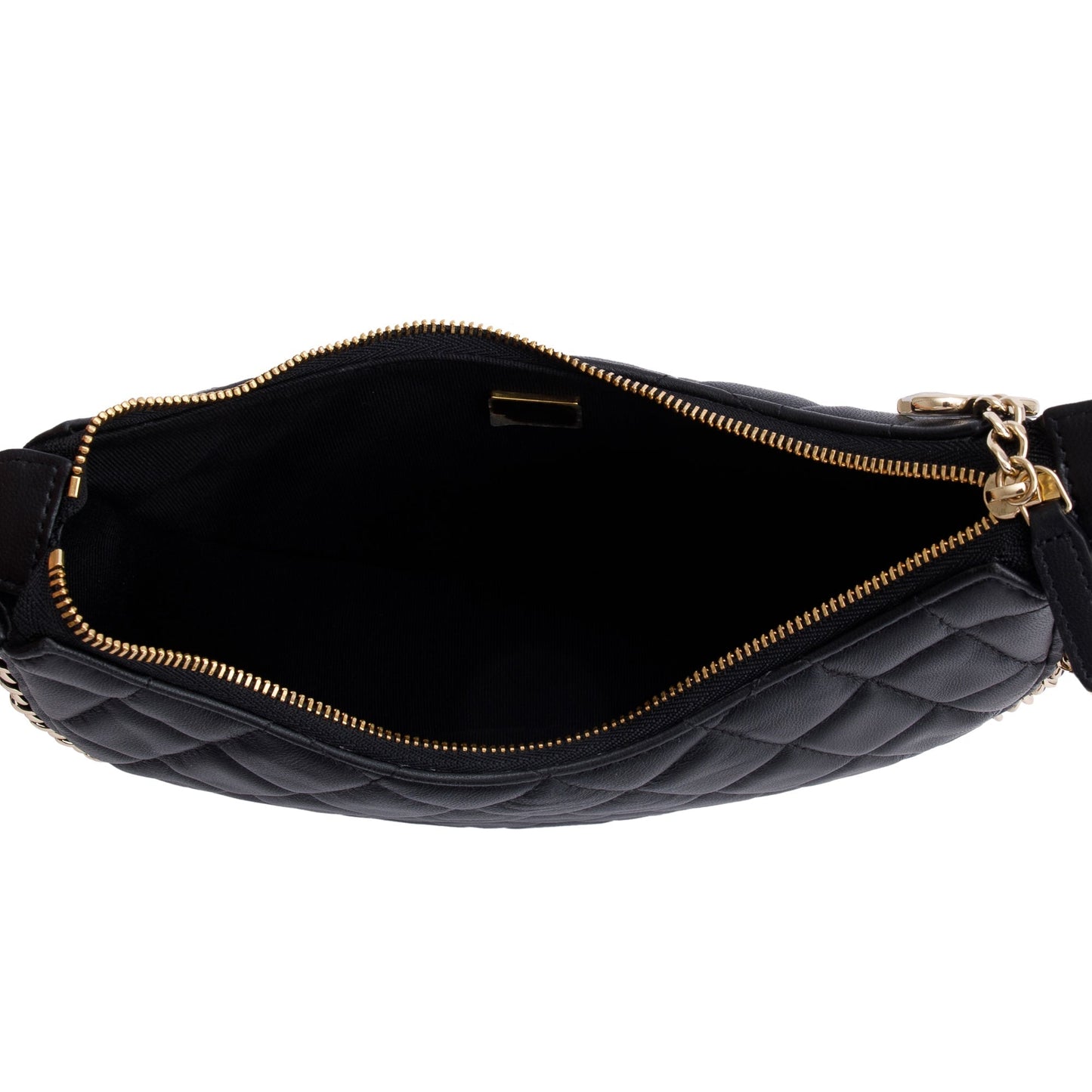 Chanel Black Lambskin Leather Small Chain Around Hobo Bag