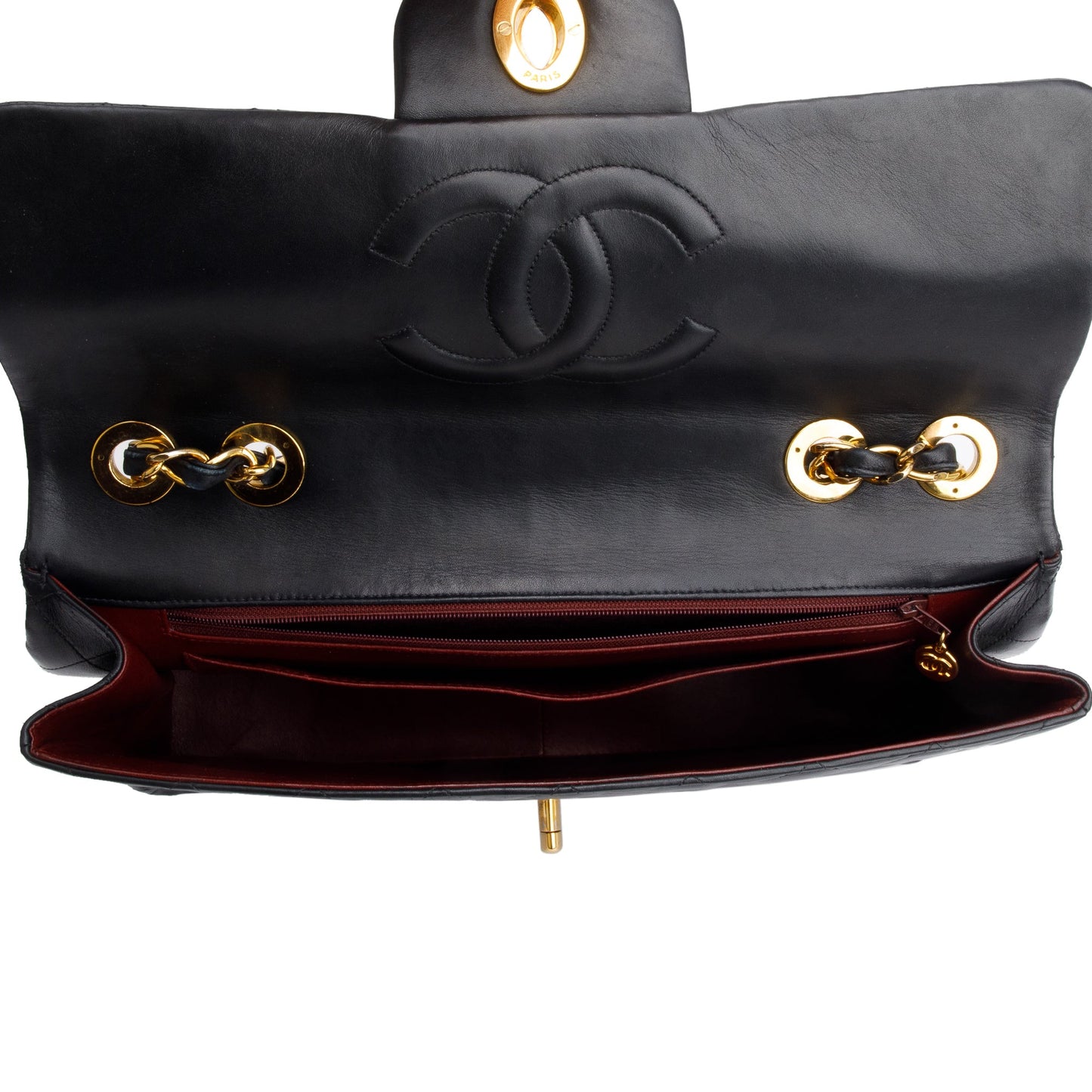 Chanel Black Lambskin Leather Vintage Jumbo XL Single Flap Bag