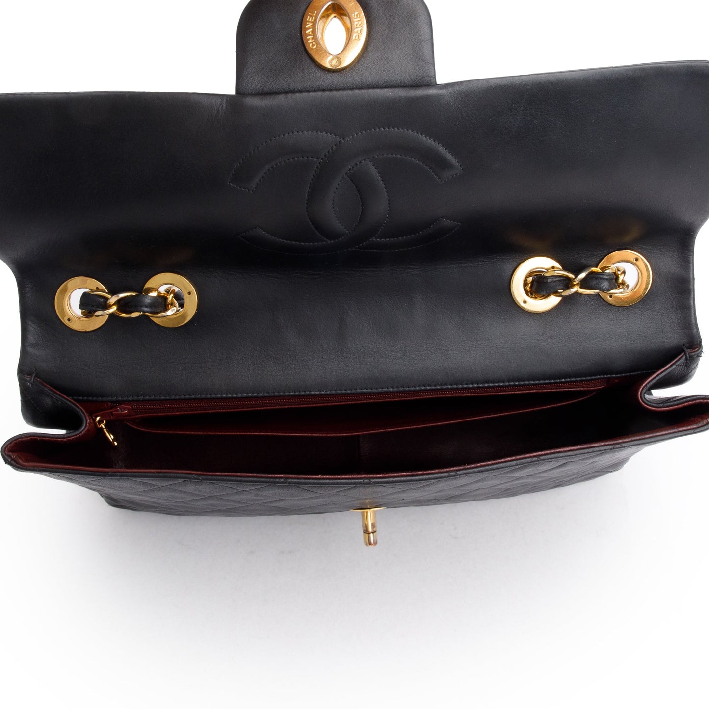 Chanel Black Lambskin Leather Vintage Jumbo XL Single Flap Bag