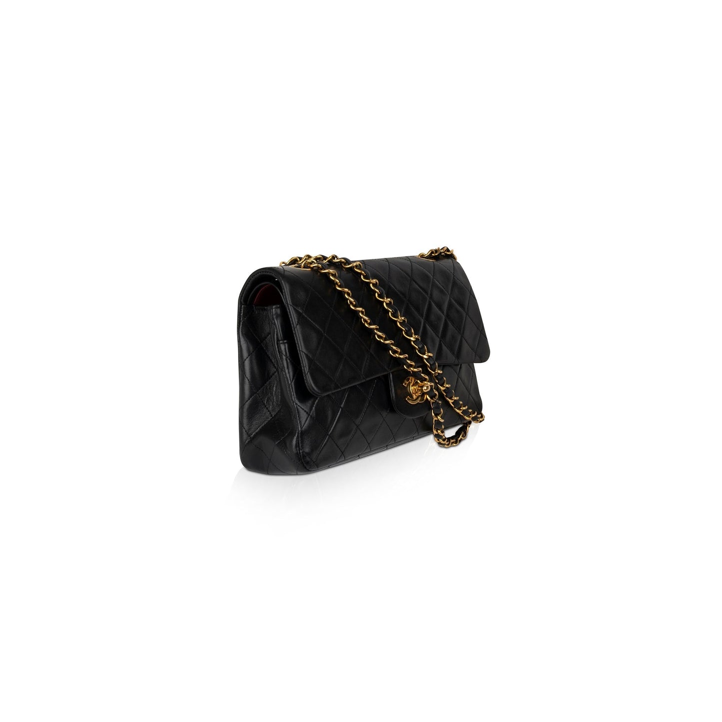 Chanel Black Lambskin Medium Classic Double Flap Bag