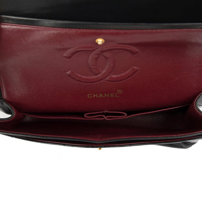 Chanel Black Lambskin Medium Classic Double Flap Bag