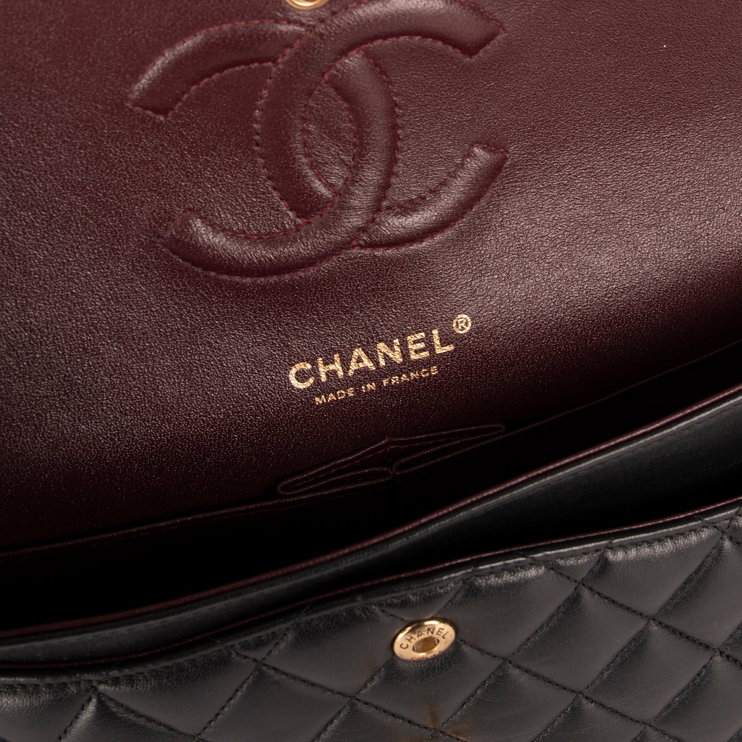 Chanel Black Lambskin Medium Classic Double Flap Bag