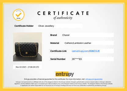 Chanel Black Lambskin Medium Classic Double Flap Bag