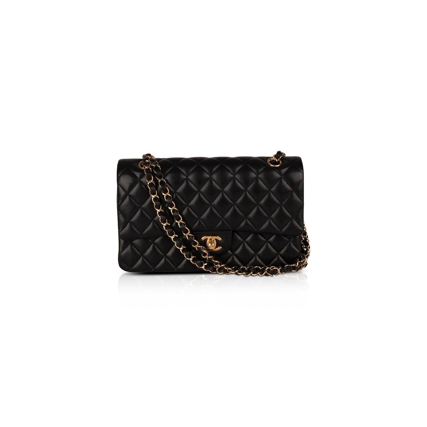 Chanel Black Lambskin Medium Classic Double Flap Bag