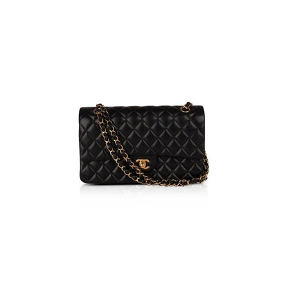 Chanel Black Lambskin Medium Classic Double Flap Bag