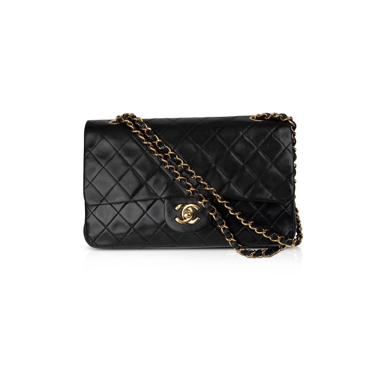 Chanel Black Lambskin Medium Classic Double Flap Bag