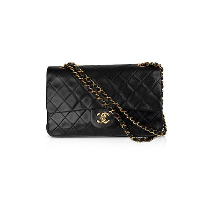 Chanel Black Lambskin Medium Classic Double Flap Bag