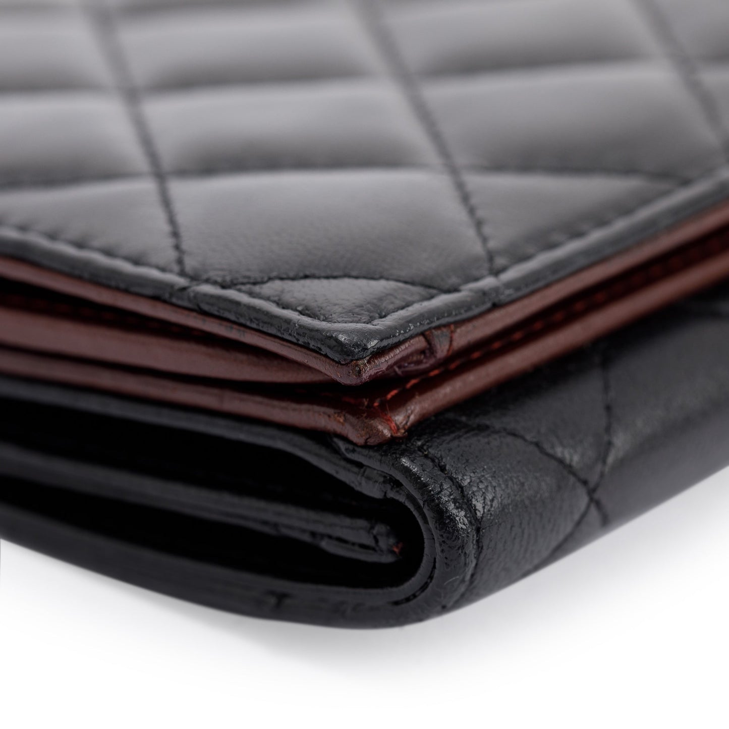 Chanel Black Lambskin Quilted Long Flap Wallet