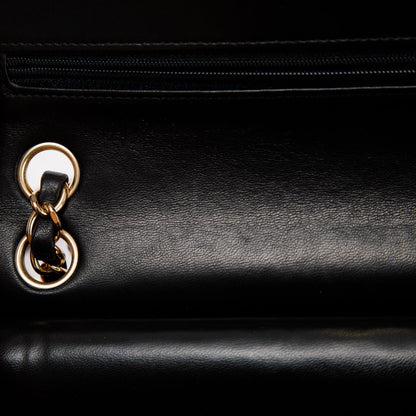 Chanel Black Lambskin Small Classic Double Flap Bag