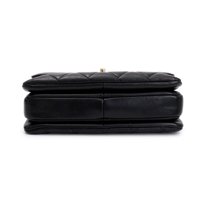 Chanel Black Lambskin Trendy CC Small Top Handle Flap Bag
