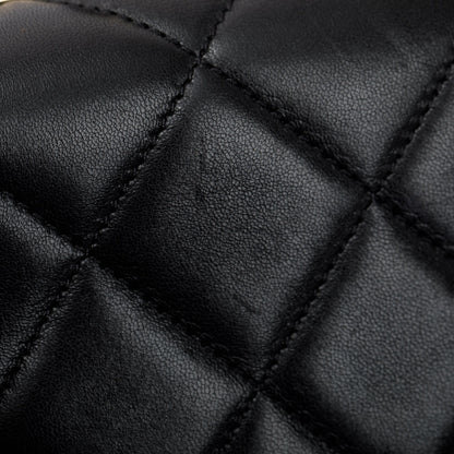 Chanel Black Lambskin Trendy CC Small Top Handle Flap Bag