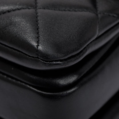 Chanel Black Lambskin Trendy CC Small Top Handle Flap Bag