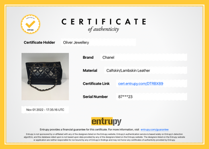 Chanel Black Leather Shopping Tote