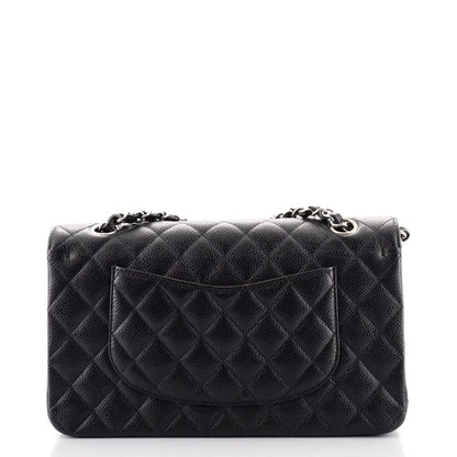 CHANEL Classic Double Flap Bag Quilted Caviar Medium