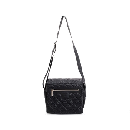 Chanel Black Nylon Quilted Medium Coco Cocoon Messenger Bag