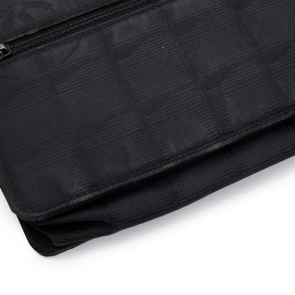 Chanel Black Nylon Travel Ligne Wallet on Chain
