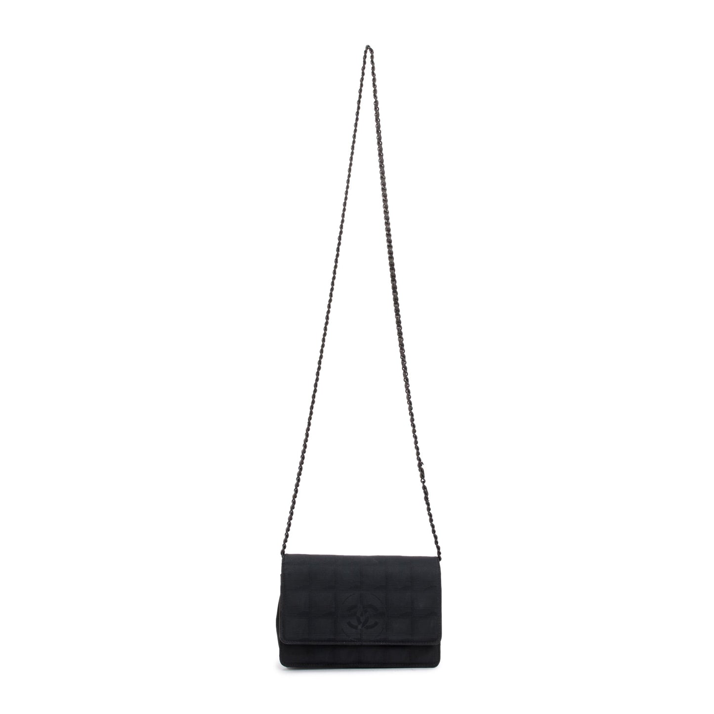 Chanel Black Nylon Travel Ligne Wallet on Chain