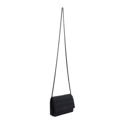 Chanel Black Nylon Travel Ligne Wallet on Chain