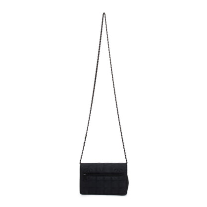 Chanel Black Nylon Travel Ligne Wallet on Chain