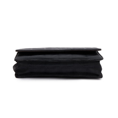 Chanel Black Nylon Travel Ligne Wallet on Chain