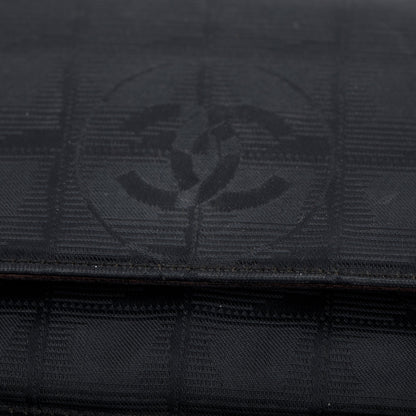 Chanel Black Nylon Travel Ligne Wallet on Chain