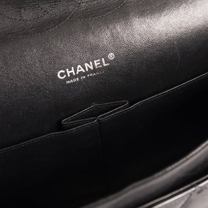 Chanel Black Patent Classic Maxi Double Flap Bag