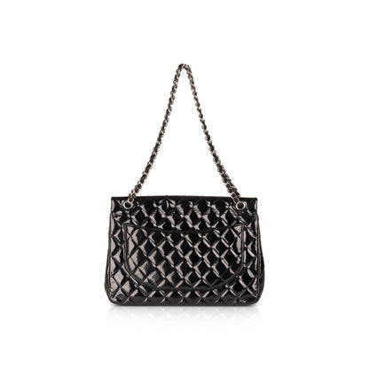 Chanel Black Patent Classic Maxi Double Flap Bag