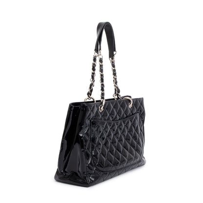 Chanel Black Patent Leather Grand Shopping Tote (GST)