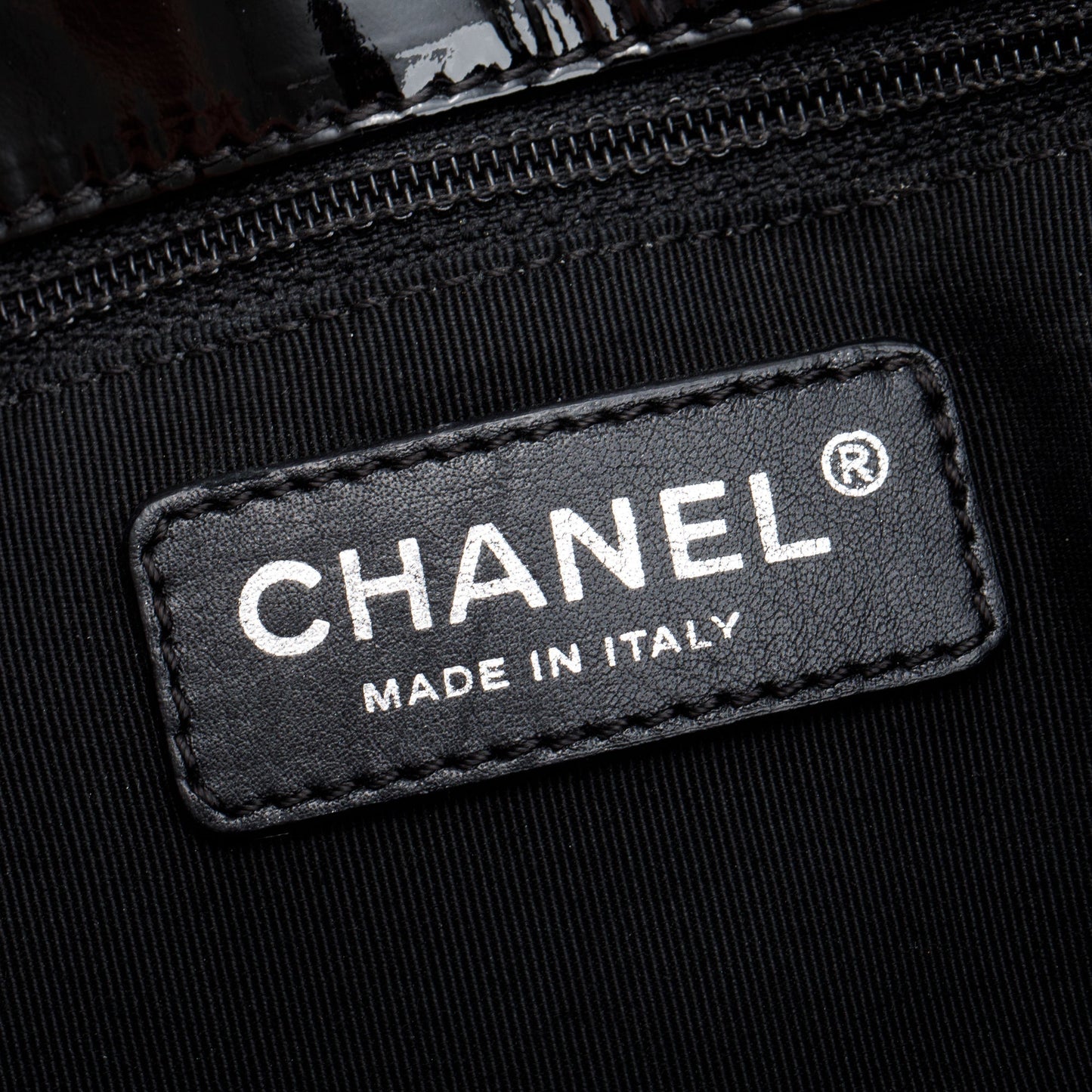 Chanel Black Patent Leather Grand Shopping Tote (GST)